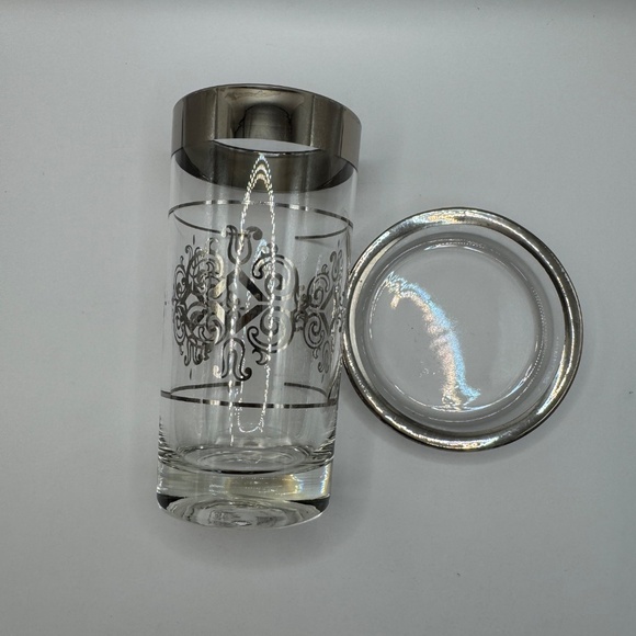 Vintage Kimiko Highball Tumblers and Glass Coaster set in Chrome Carrier. EUC - Picture 12 of 14